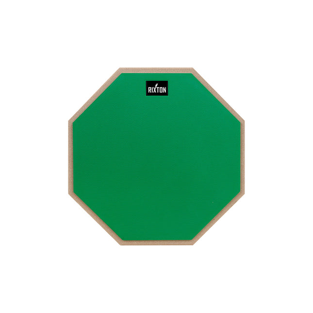 8" Rubber “Dumb Drum” Practice Pad — High-Rebound Wooden Base for Jazz & Training - Green