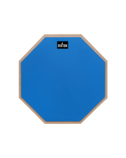 8" Rubber “Dumb Drum” Practice Pad — High-Rebound Wooden Base for Jazz & Training - Blue