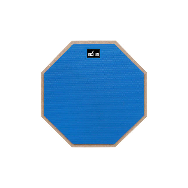 8" Rubber “Dumb Drum” Practice Pad — High-Rebound Wooden Base for Jazz & Training - Blue