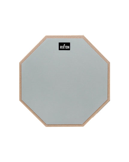 8" Rubber “Dumb Drum” Practice Pad — High-Rebound Wooden Base for Jazz & Training - Grey