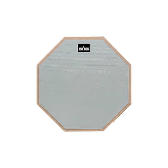 8" Rubber “Dumb Drum” Practice Pad — High-Rebound Wooden Base for Jazz & Training - Grey