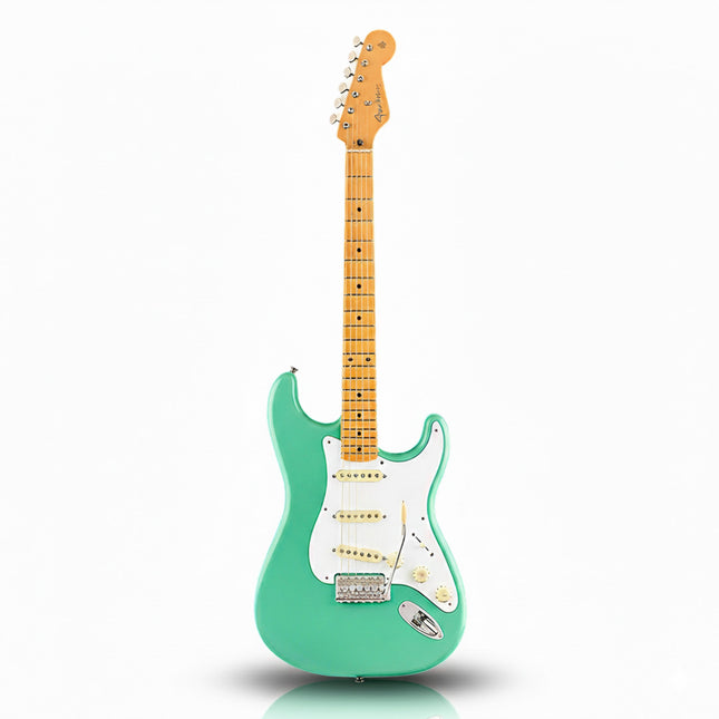 Full Size H-S-S Electric Guitar — Maple Neck, Rosewood Fretboard - Green