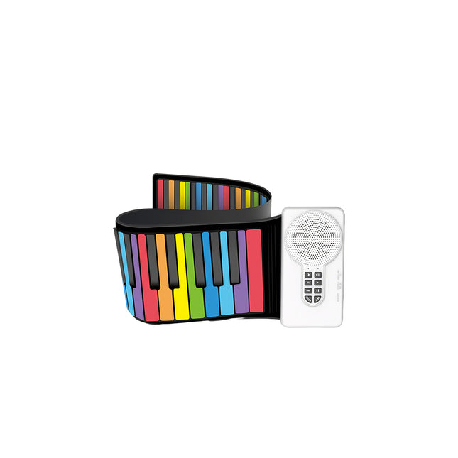 49-Key Roll-Up Piano Keyboard RX-K3 — Rechargeable Foldable Silicone Keyboard for Beginners, Travel & Practice